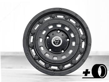 Wolfrace Overland Matte Black 18x8 5x120 Wheels & Tyres