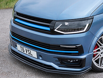 Black With Blue Band Badgeless Grille + 3PC Trims - T6 15>19