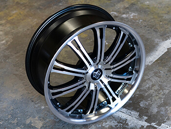 Wolfrace Vermont Black & Polished 20" Alloys & Tyres - VW T5/T6