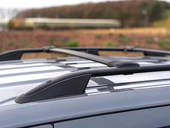 Black Aluminium Roof Bars + Cross Bars Set - VW Caddy Mk5 21>