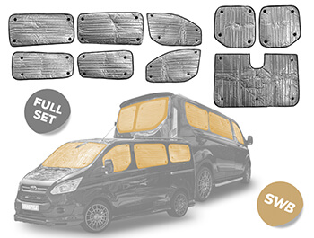 Thermal Blinds Full Van Set 9pc - Custom SWB Twin Door 2012-2023