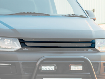 VW T5 10-15 'Sportline' Black Badgeless ABS Front Grille