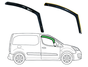Side Window Deflectors – Partner / Berlingo 2008>2018 (Mk2)