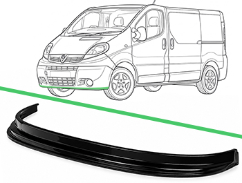 Gloss Black Front Splitter Vivaro/Trafic/Primastar 2001–2014