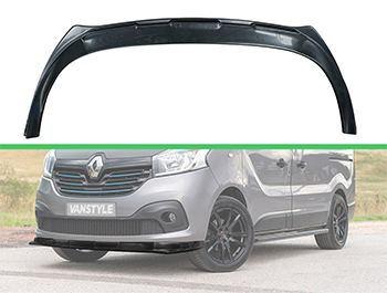 Gloss Black Front Splitter Spoiler - Renault Trafic 2019 Onwards