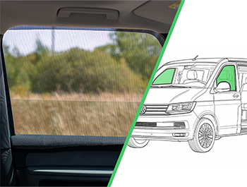 Magnetic Front Cab Window Mosquito Nets Pair - T7 Multivan 2022+
