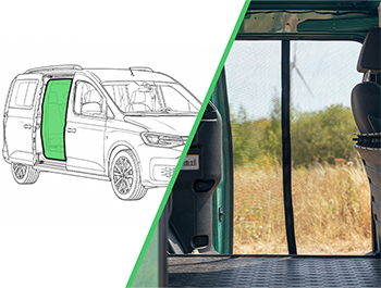 Magnetic Sliding Door Mosquito Net Flyscreen - VW Caddy Mk5 2021