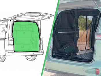Magnetic Tailgate Mosquito Net Flyscreen -T7 Multivan 2022+