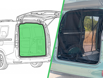 Magnetic Tailgate Mosquito Net Flyscreen - VW Caddy Mk5 2021+