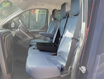 Volkswagen T7 2025+ Grey Front Seat Covers with Worktray