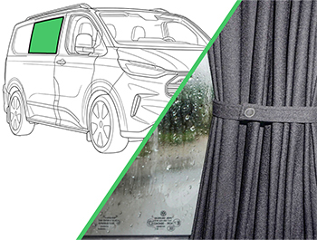 Black Railed Curtain Driver Side Passenger Window Custom Mk2/T7