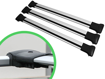 Traffic/Vivaro/Primastar Silver Triple Aluminium Cross Bar Set