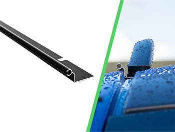 Vanstyle VW Caddy Black SWB Aluminium Awning Rail