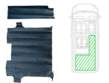 Transit Custom 24> SWB Multi Cab Load Area Full Rubber Mat