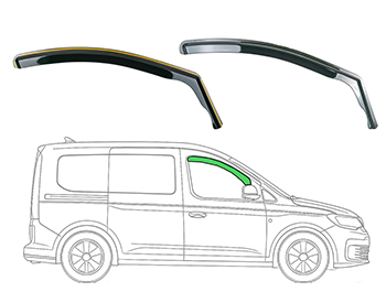 Side Window Deflectors – VW Caddy 5 / Ford Connect 2020>