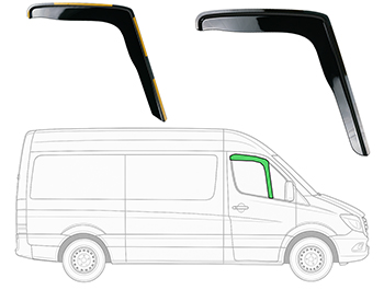Side Window Deflectors – Sprinter W906 06-18 / Crafter MK1 06-17