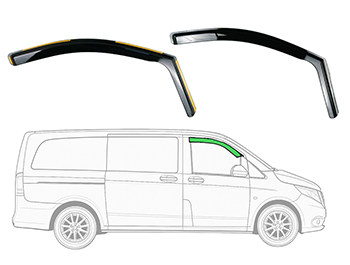 Side Window Deflectors – Mercedes Vito W447 2017>