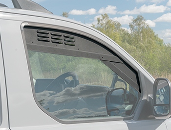 Black Aluminium Front Window Air Vents Transit Custom & VW T7