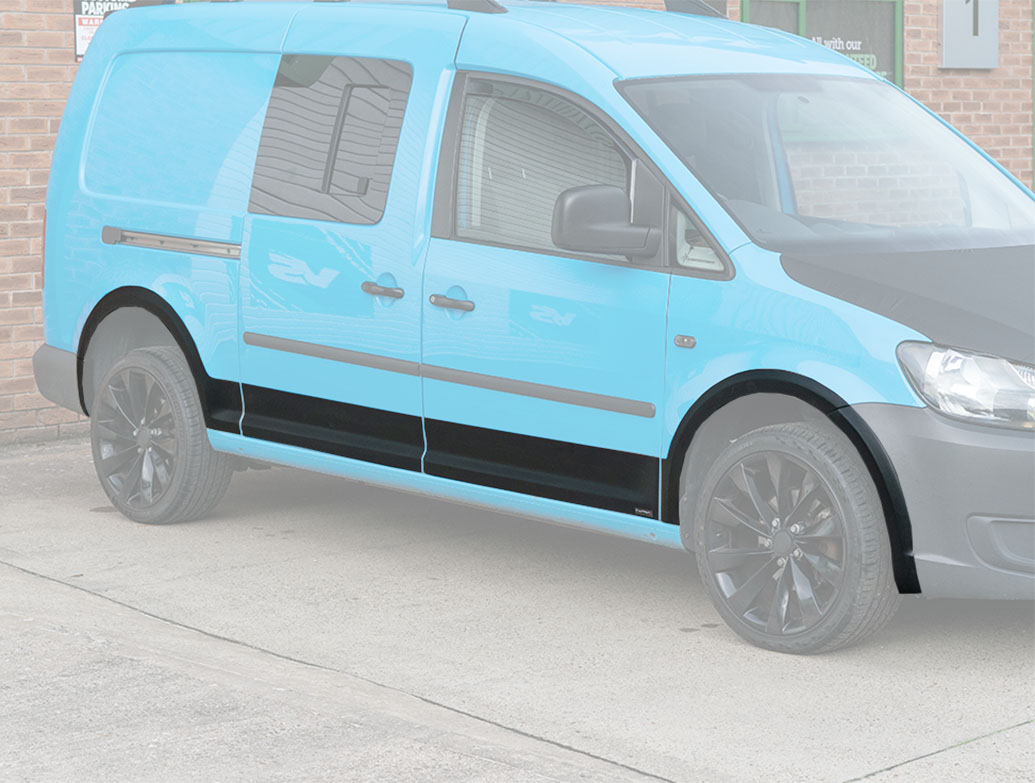 VW Caddy Mk3 10-15 Wheel Arch Trims LWB Twin Sliding Door - Vanstyle
