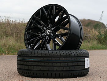 Wolfrace 71 Wolfsburg GT6 Gloss Black 18 Inch 6x120 Wheels Tyres