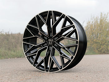 Wolfrace 71 Wolfsburg GT6 Black Polish 18" 6x120 Alloy Wheels