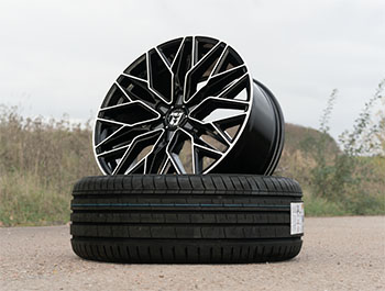 Wolfrace 71 Wolfsburg GT6 Black Polish 20" 6x120 Wheels & Tyres