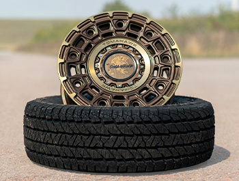 Tomahawk Yakama 17x8 5x120 Wheel and Tyre Bundle Satin Bronze