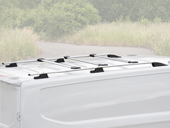 Transit Custom Mk1 Silver Aluminium 3 Crossbar Roof Rail Set