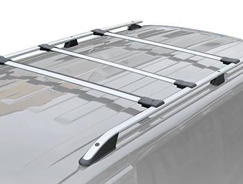 Trafic/Vivaro Silver Aluminium Roof Rail Triple Crossbar Bundle