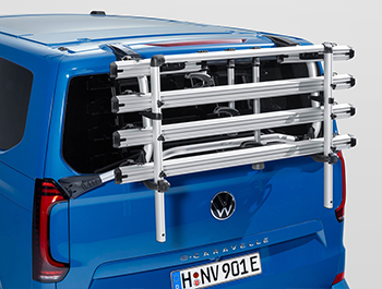 Genuine VW T7 Transporter Tailgate 4-Bike Rack with Struts