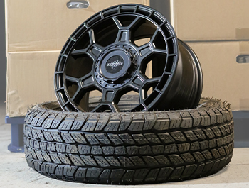 17" Black Wolf 1 Matt Black Wheels & 245/65/17 Tyre Bundles