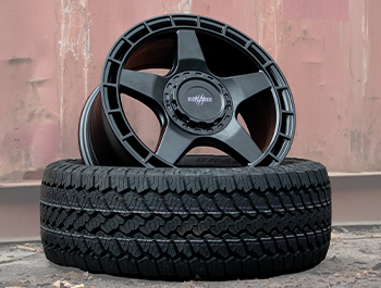 Wolfrace Black Wolf 2 Matt Black 17" 5x120 Wheels & Tyres