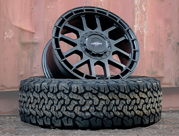 Wolfrace Black Wolf 4 Matte Black 17" 5x120 Wheels & Tyres
