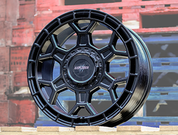 Wolfrace Black Wolf 1 Matt Black 17" 6x130 1250kg Wheels