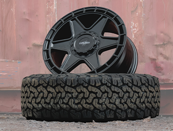 Wolfrace Black Wolf 3 Matte Black 17" 6x130 Wheels & Tyres