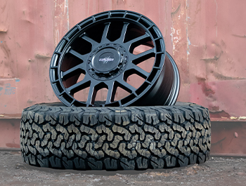 Wolfrace Black Wolf 4 Matte Black 17" 6x130 Wheels & Tyres