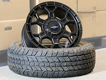 Wolfrace Black Wolf 1 Matte Black 17" 6x120 Wheels & Tyres
