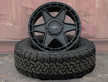 Wolfrace Black Wolf 3 Matte Black 17" 6x120 Wheels & Tyres