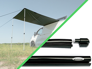 1.7m Compact Sun Canopy with Vamoose SWB/LWB Combi-Rail Package