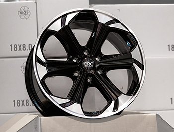 DRC Sport-6 18" 6x120 Black & Half Polished Alloy Wheels
