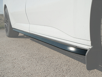 Angled Black Sportline Sidebars Pair LWB - VW Transporter T7 25+