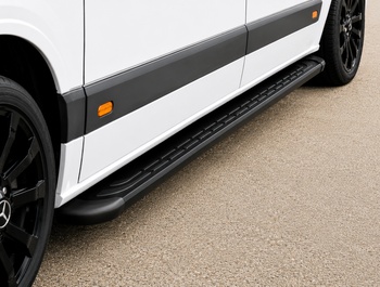 Thoresby style Side Steps - Black - Sprinter/Crafter LWB 06-18