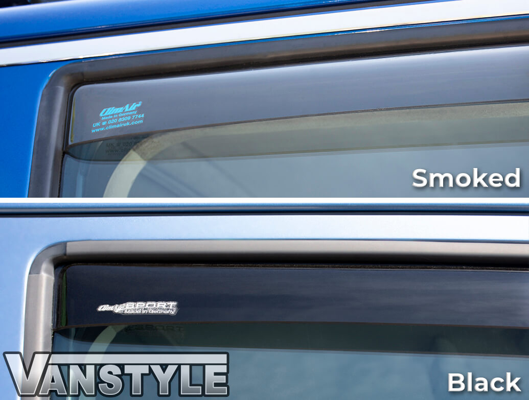 Side Window Deflectors Smoked (Front) VW T6 15>