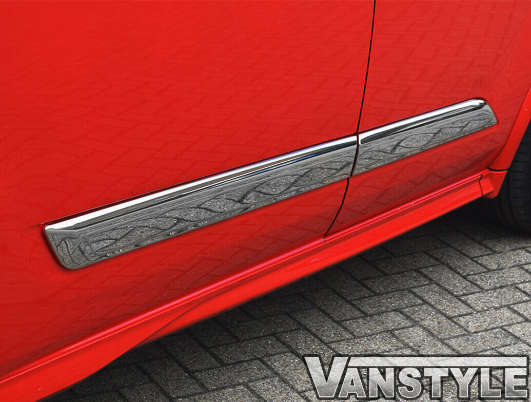 Ford Transit Custom Polished Stainless Steel Side Streamer Trims