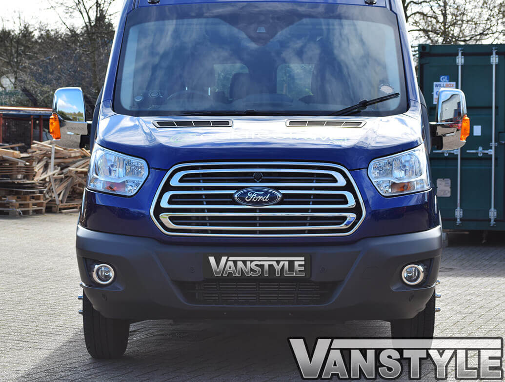 Ford Transit MK8 3 Piece S.Steel Front Grille Cover 2014-2019