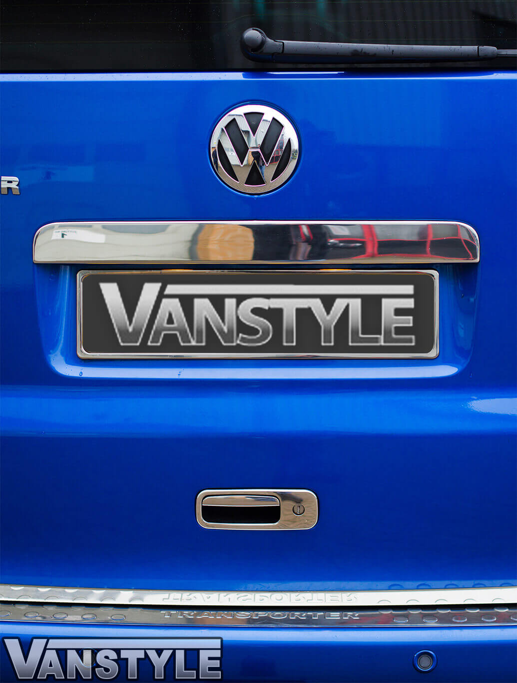 Stainless Steel Rear Tailgate Grab Handle Cover - VW T5 03-15