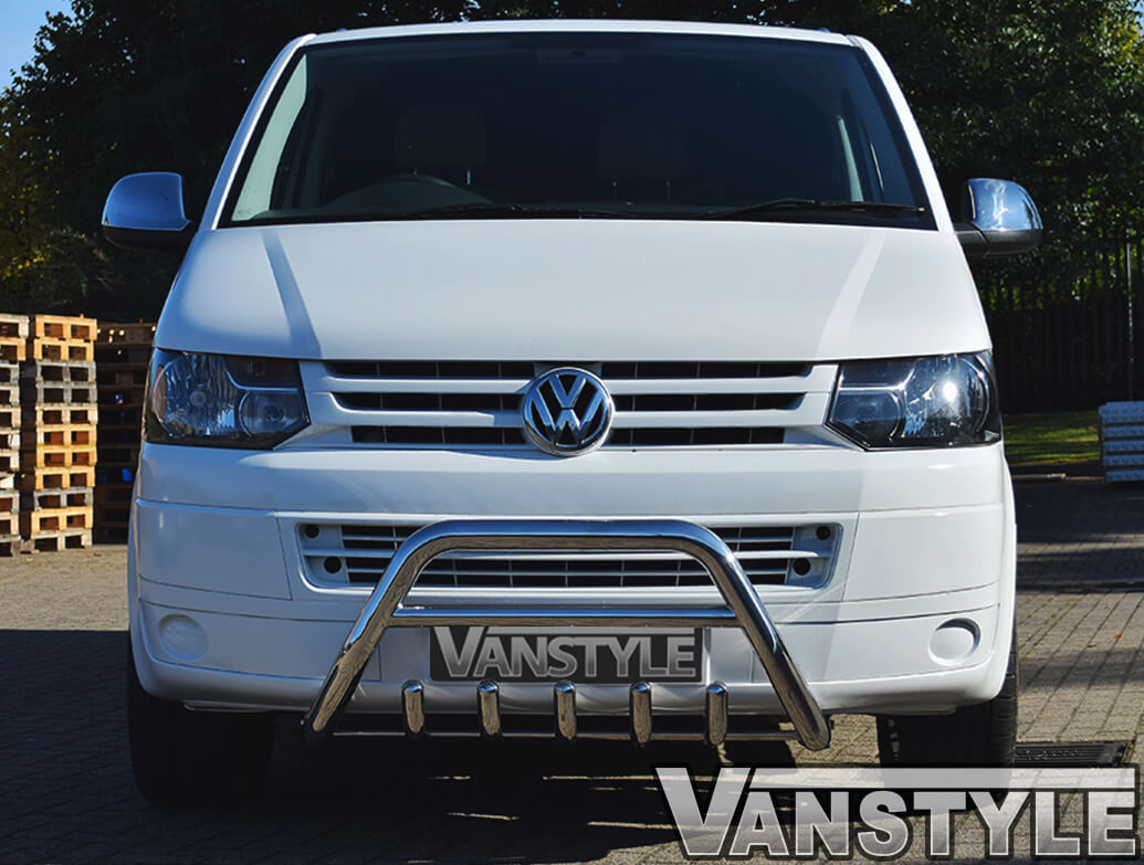 VW T5.1 Stainless Steel Toothed A-Bar / Bull Bar