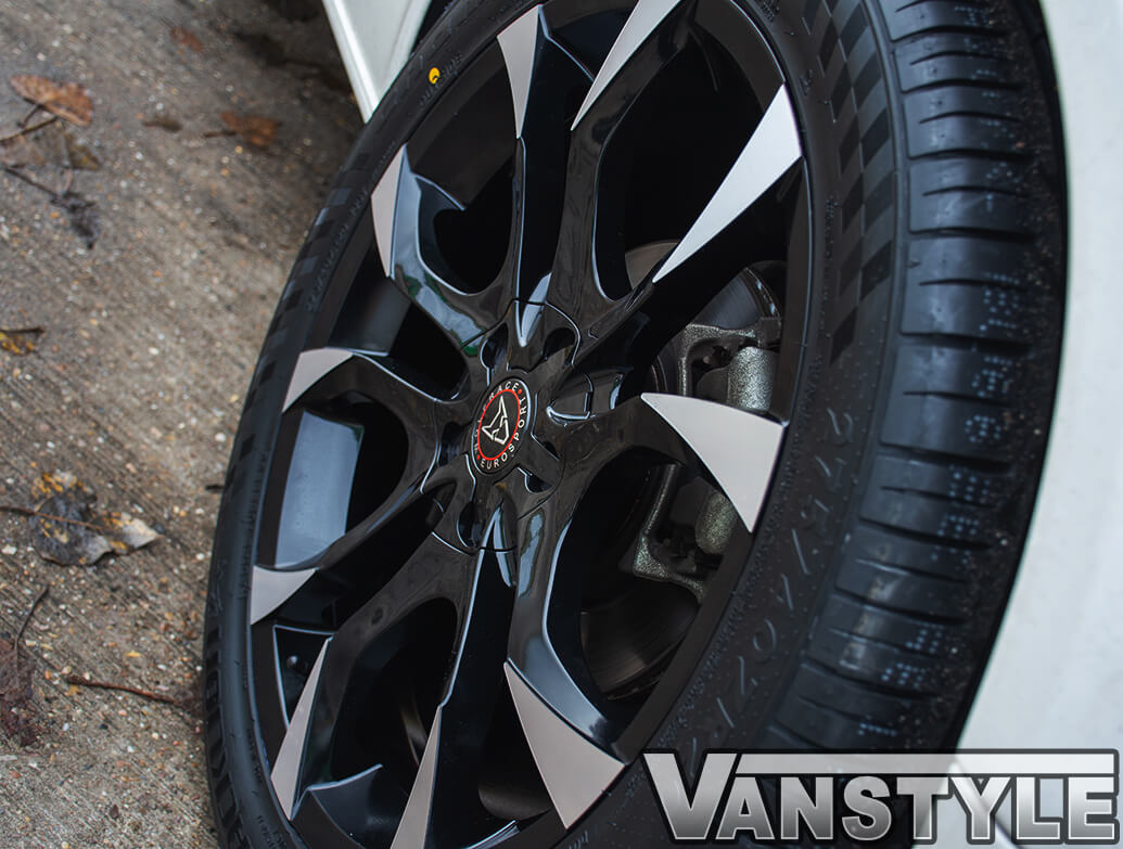 Wolfrace Assassin Black & Polished 20\" VW T5 T6 Alloy Wheels