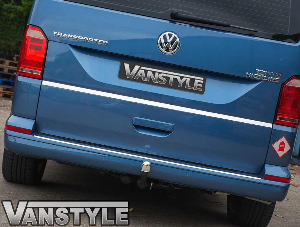 VW T6 T6.1 2015> 1Pc. Stainless Steel Rear Grab Tailgate Trim