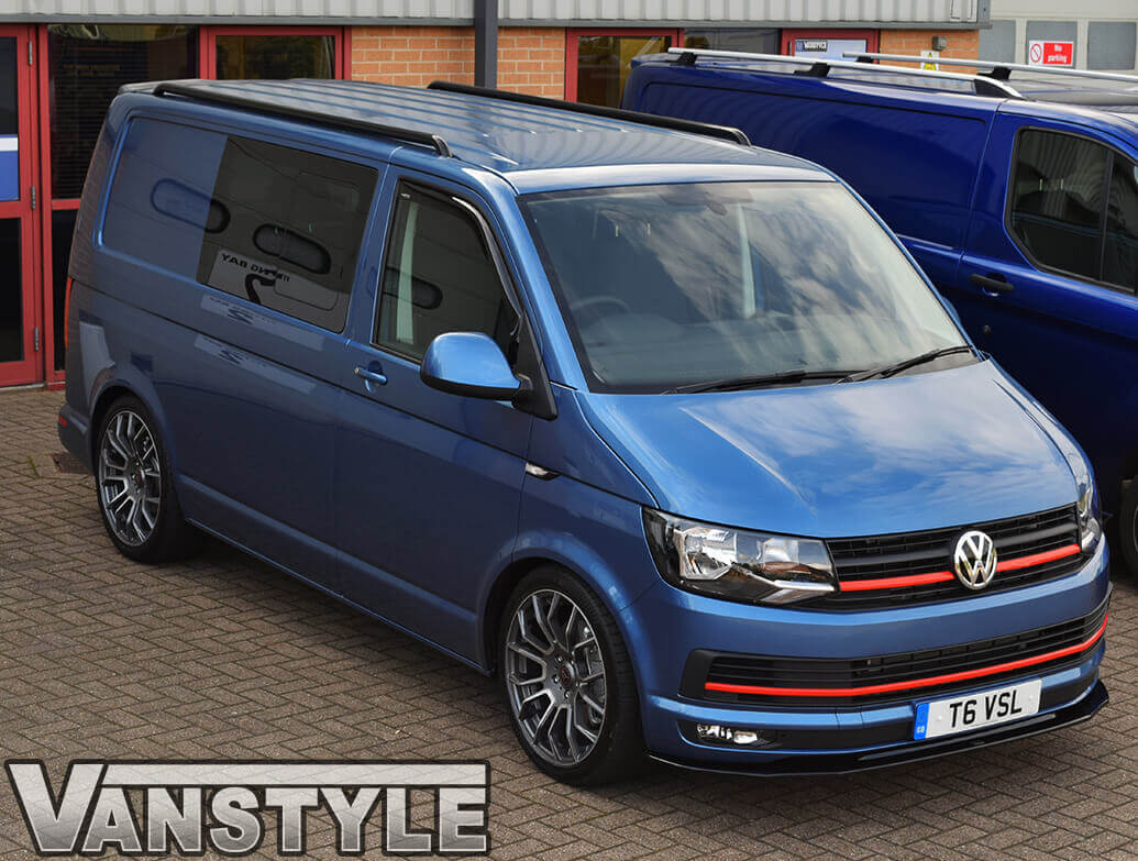 Black Powder Coated Roof Bars (One Piece) - VW T5 T6